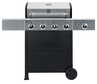 Kenmore 4 Burner Open Cart Gas Grill with Side Burner