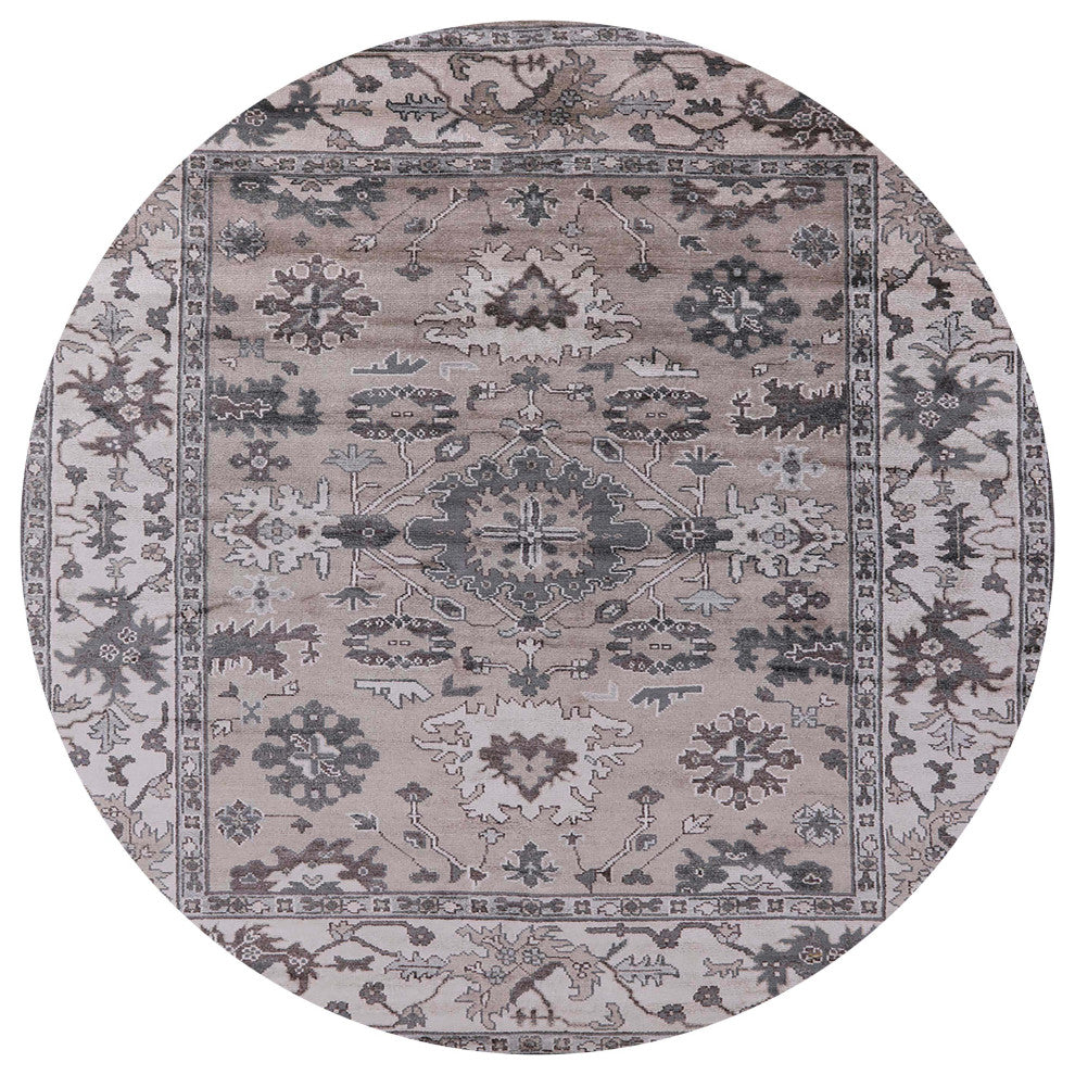 Ahgly Company Indoor Round Mid-Century Modern Area Rugs, 7' Round