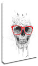 "Skull With Red Glasses" by Balazs Solti, Print on Canvas, 24"x36"