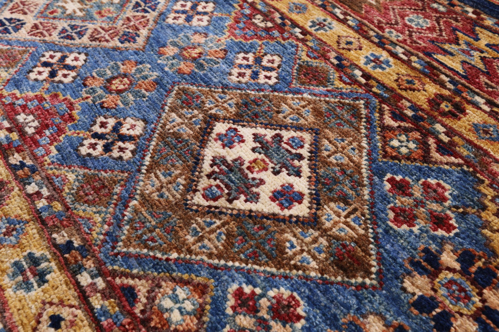 2' 7" X 10' 2" Handmade Khorjin Super Kazak Wool Runner Rug Q11108