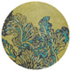 Aschera Contemporary Area Rug, Green and Blue, 7''9" Round