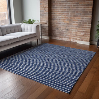 Addison Premium Washable Mayfield AMF138 Blue 3' x 5' Rug