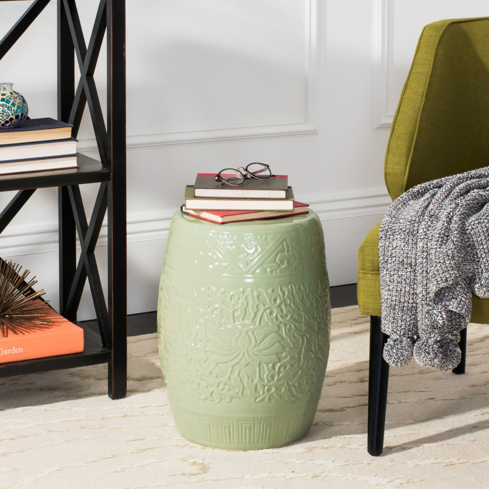 Safavieh Lotus Garden Stool, Lime Green
