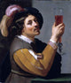 Jan Van Bijlert Young Man Drinking a Glass of Wine Gallery Wrapped Canvas Print