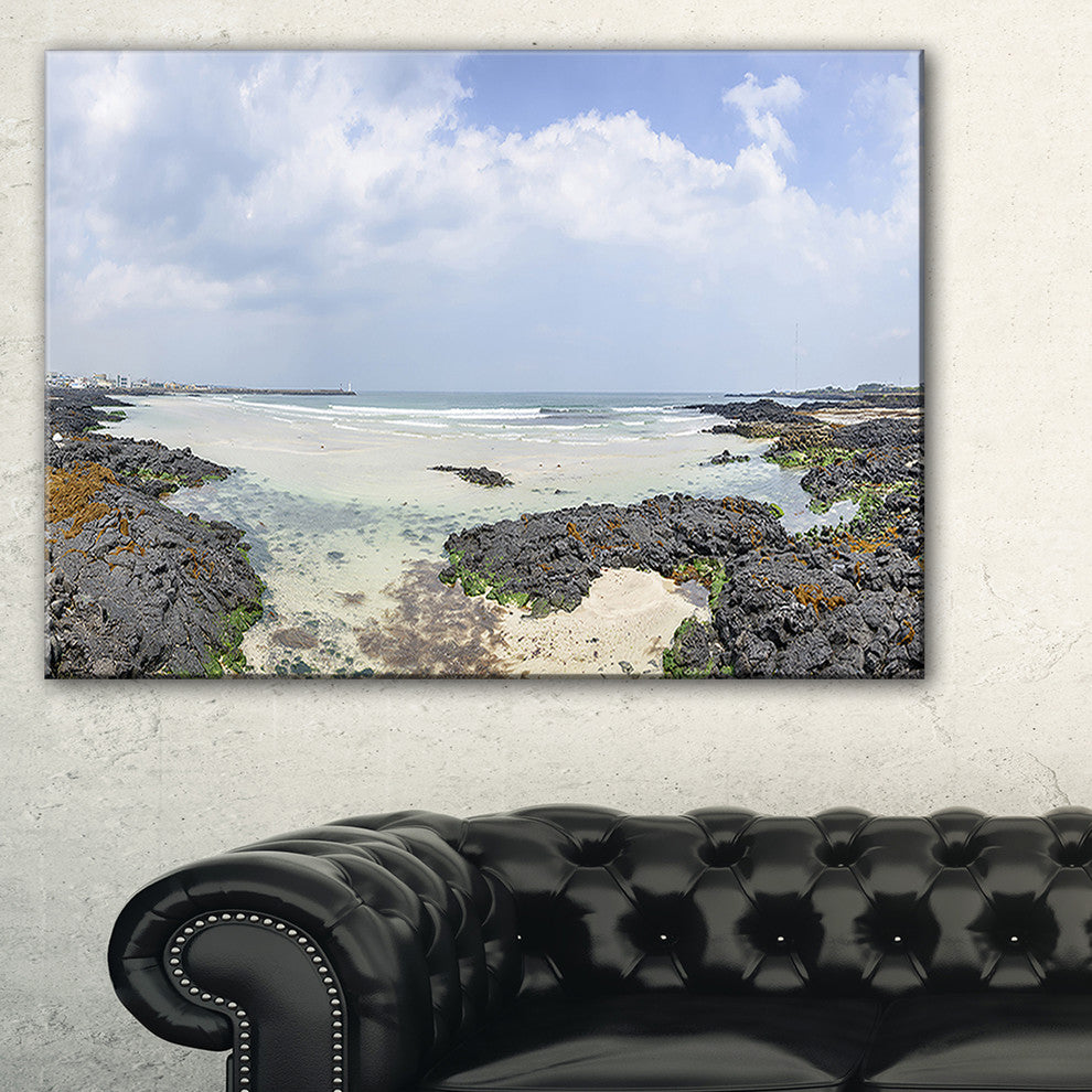 "Panorama View of Woljeongri Beach" Landscape Wall Wall Art, 1 Panel, 60"x28"