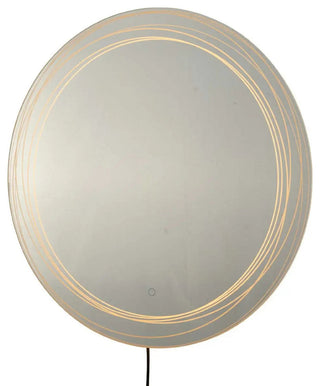 Mojave 36" Round Backlit LED Wall Mirror - Chrome