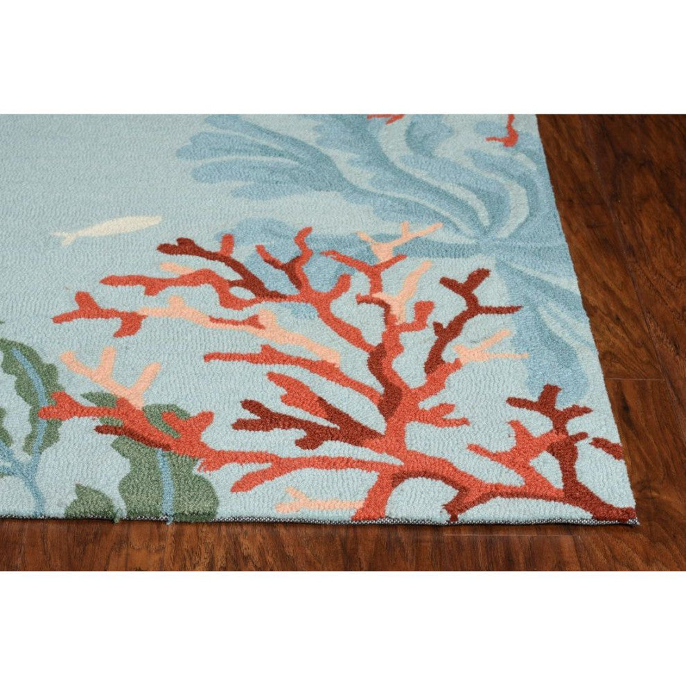 KAS Sonesta 2012 Blue Lagoon Area Rug, 2'x7'6" Runner