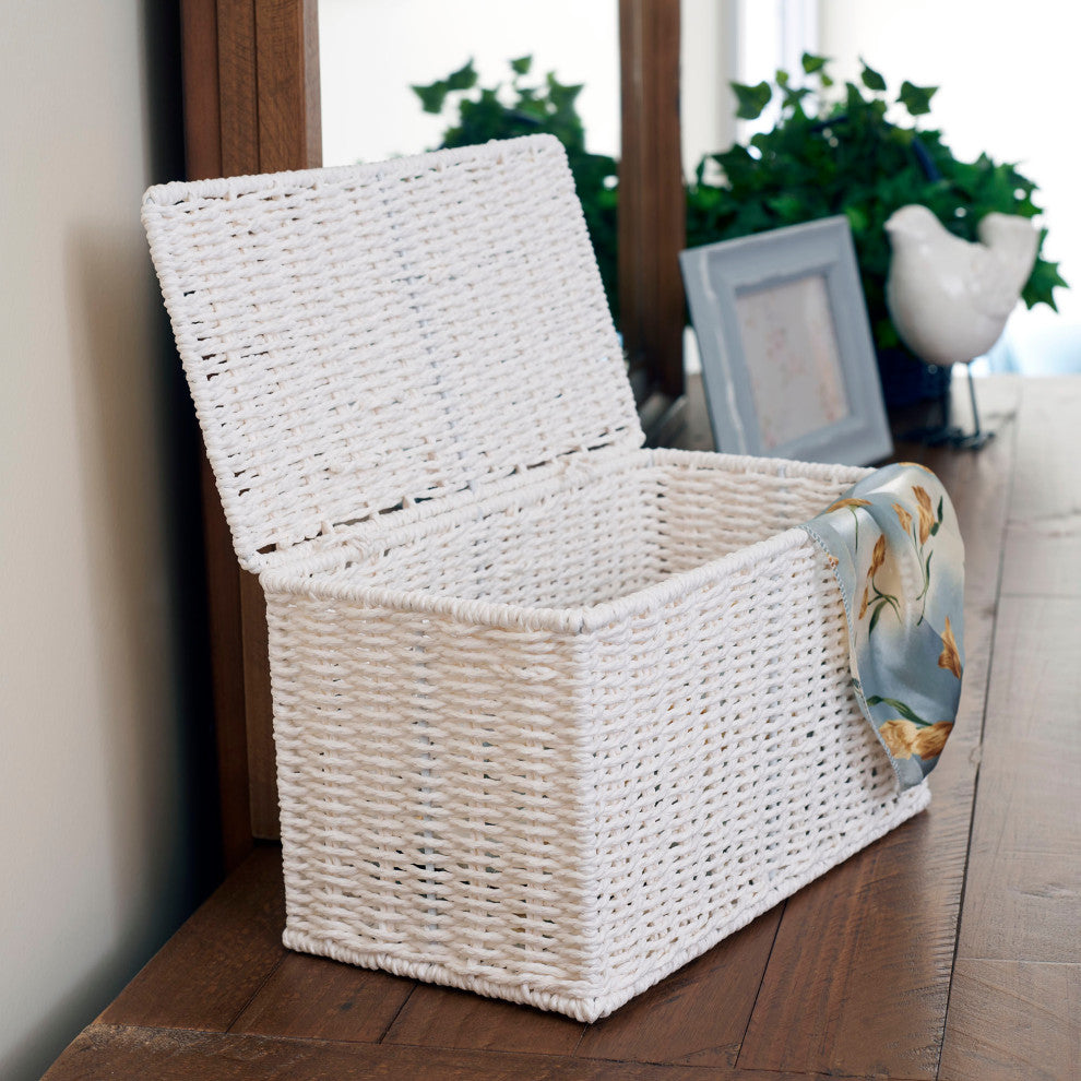 Small Wicker Basket With Lid