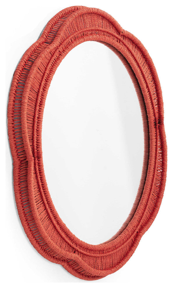Zeva Wall Mirror, Red