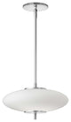 Maddie Contemporary 1 Light Polished Chrome White Metal Pendant