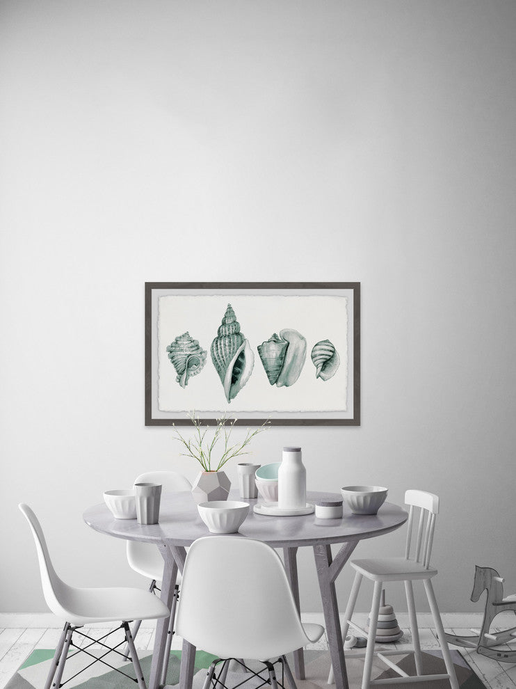 "Four Shells" Framed Painting Print, 24"x16"