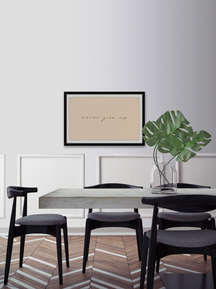 "Never Give Up II" Framed Painting Print, 30x20