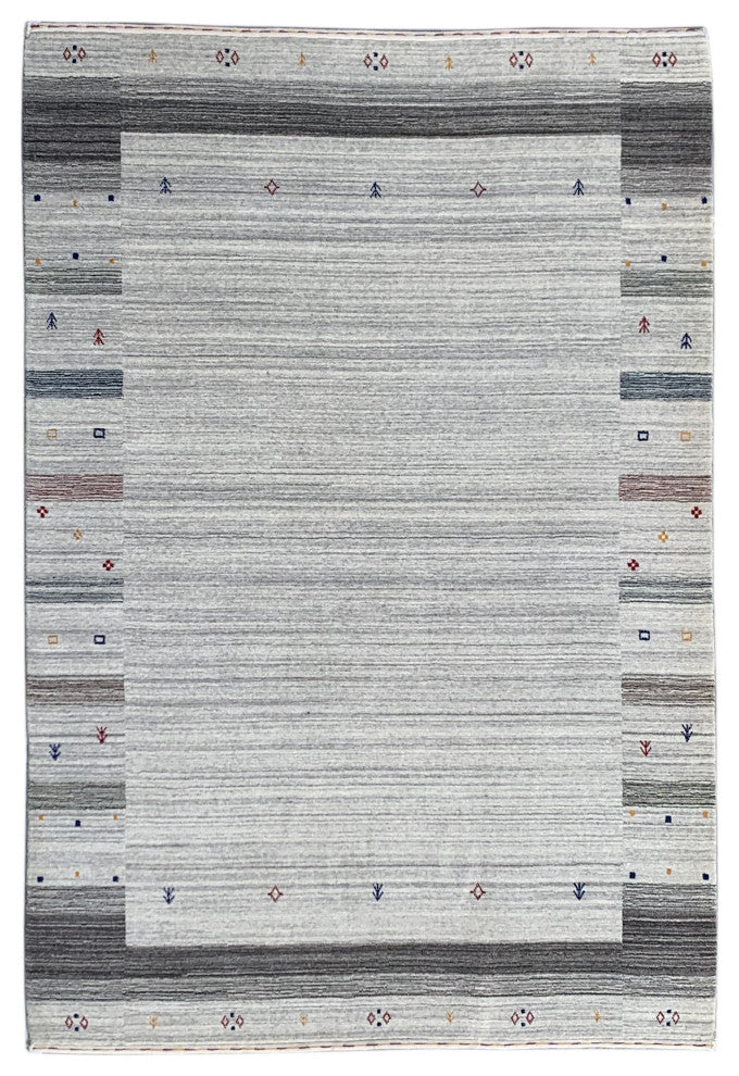 Multi-Colored Transitional Modern Gabbeh Area Rug