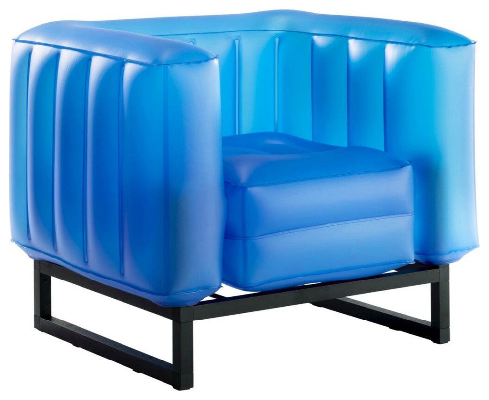 Mojow Eko Yomi Armchair Black Aluminium Frame Mattress Translucent with Lighting