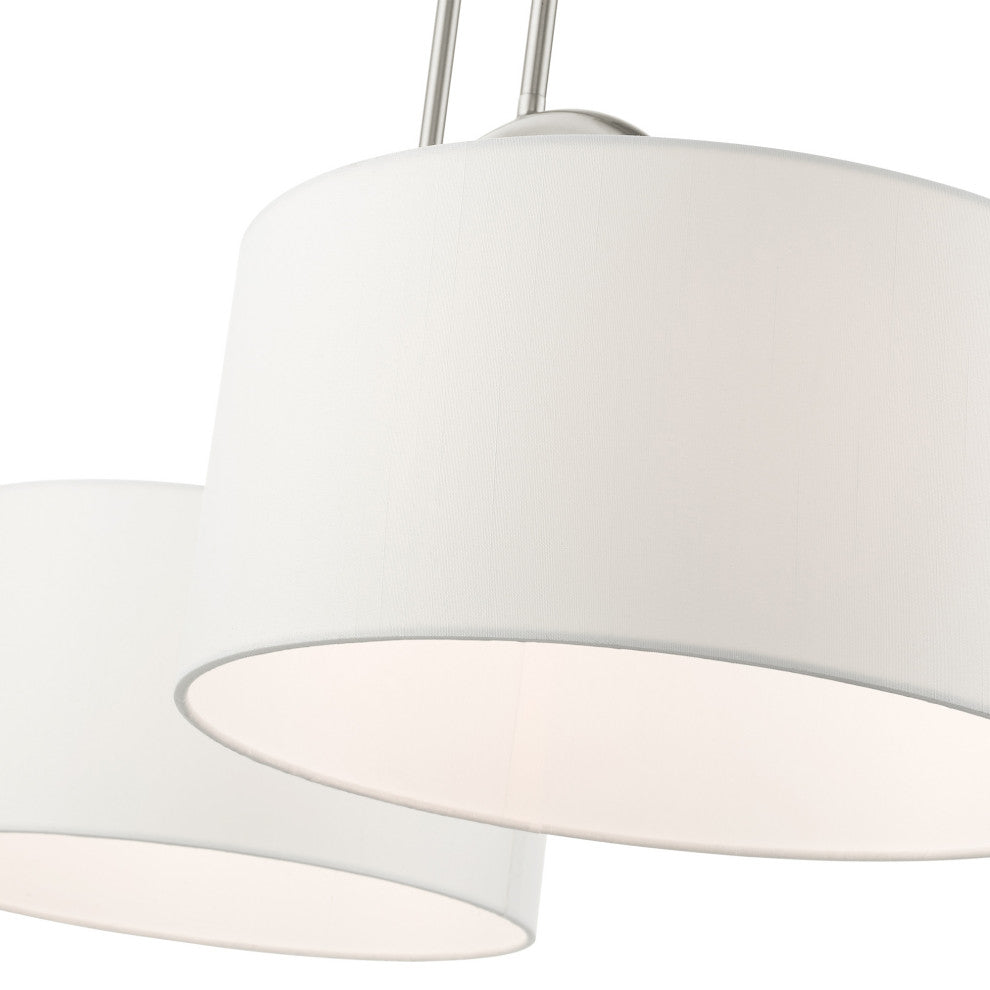 Brushed Nickel Timeless, Transitional, Linear Chandelier
