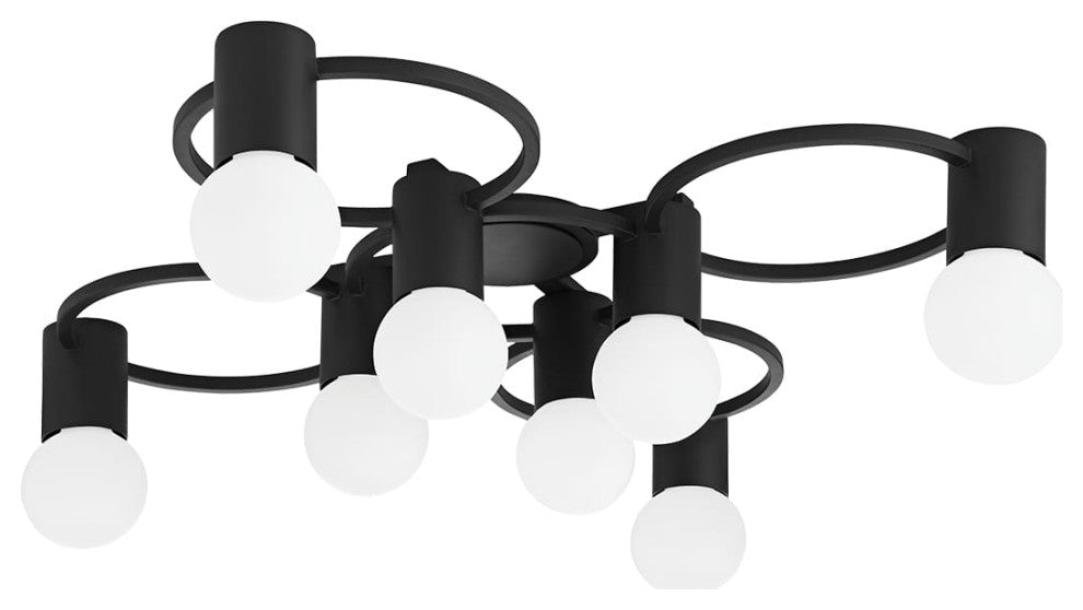 Hope 8-Light Semi Flush Textured Black