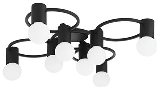 Hope 8-Light Semi Flush Textured Black