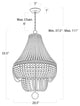 Malibu Chandelier, Weathered Blue