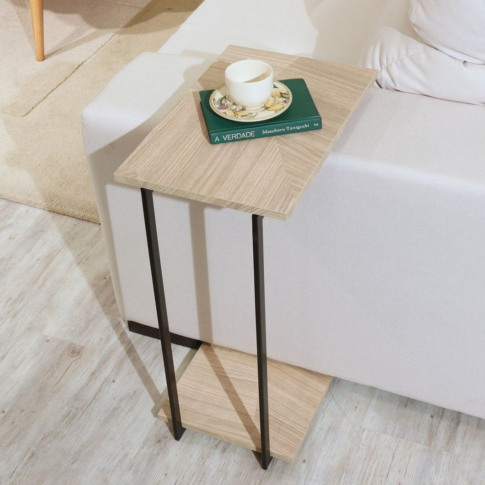 Celine End Table in Nude Mosaic Wood