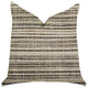 Skyway Lines Luxury Brown-Beige Multi Tones Throw Pillow, 24"x24"