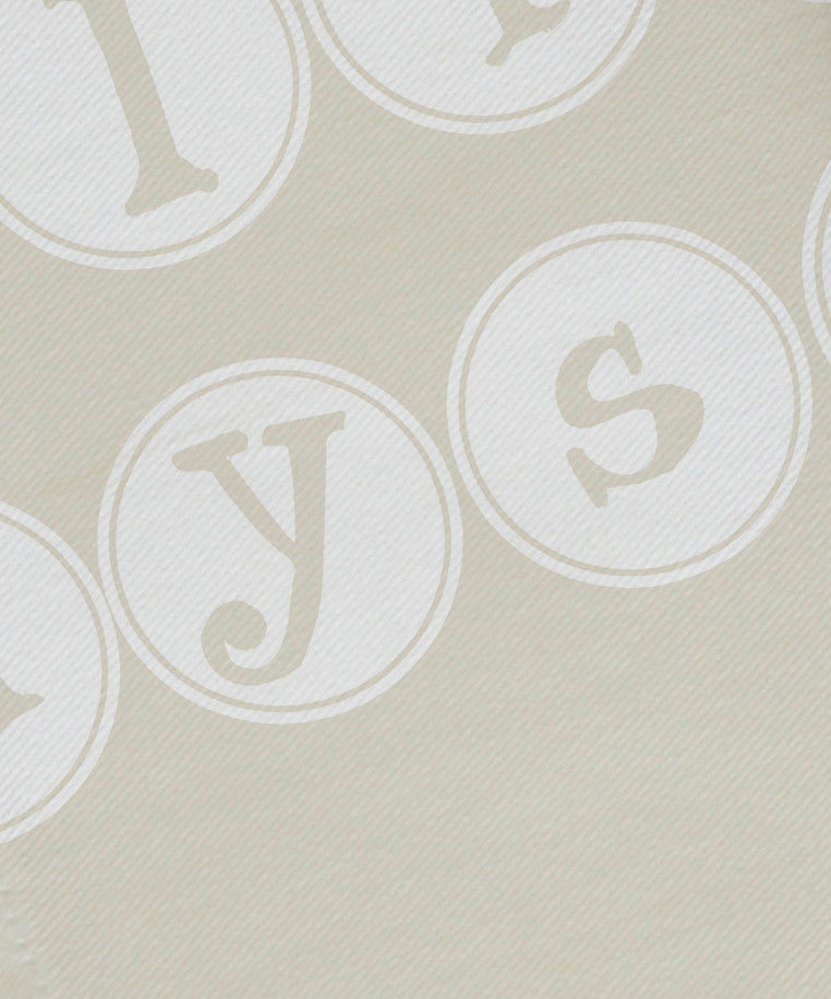 Happy Holidays, Word Print Napkin, Cream And Off White, Set of 4