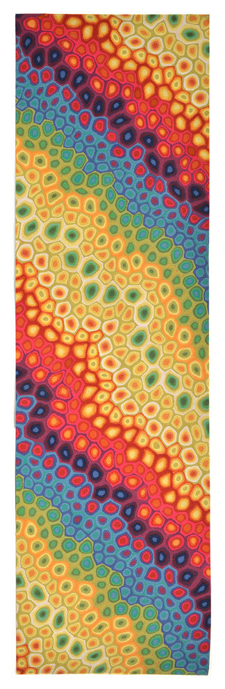 Visions IV Pop Swirl Indoor/Outdoor Rug Multi 2'3"x8'