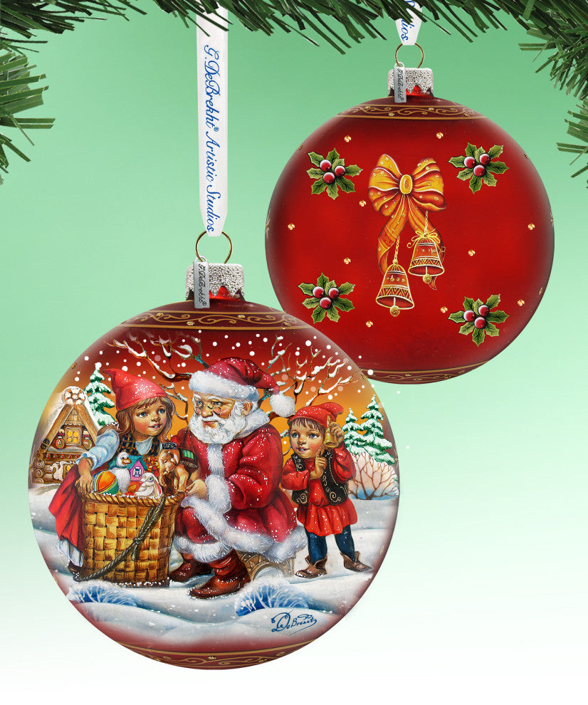 Vintage Christmas Ball In Red Le Ornament