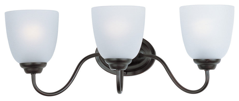 Maxim 10073 Stefan 21"W Bath Light - Oil Rubbed Bronze / Frosted Glass