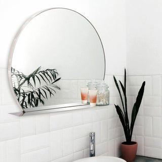 Howard Elliott Marion Round Mirror with Shelf
