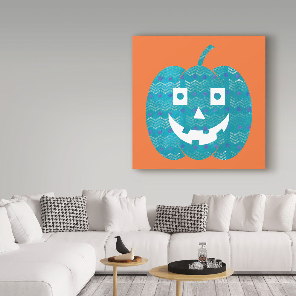 "Light Blue Pumpkin" by Summer Tali Hilty, Canvas Art