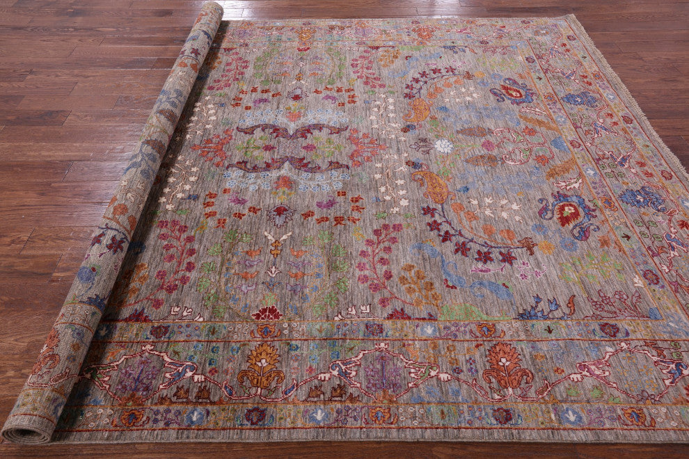 8' 3" X 10' 0" Persian Sarouk Hand-Knotted Wool Rug Q7609