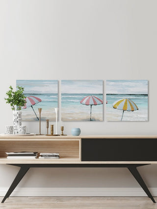 Candy-Colored Tents Triptych, 72"x24"