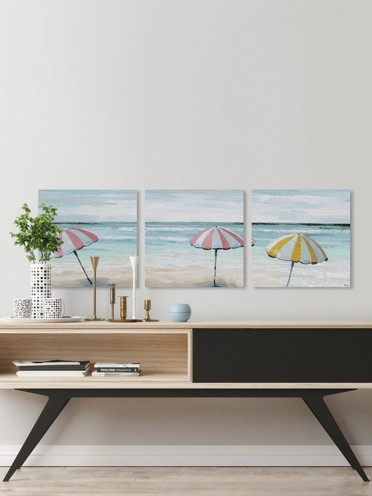Candy-Colored Tents Triptych, 72"x24"