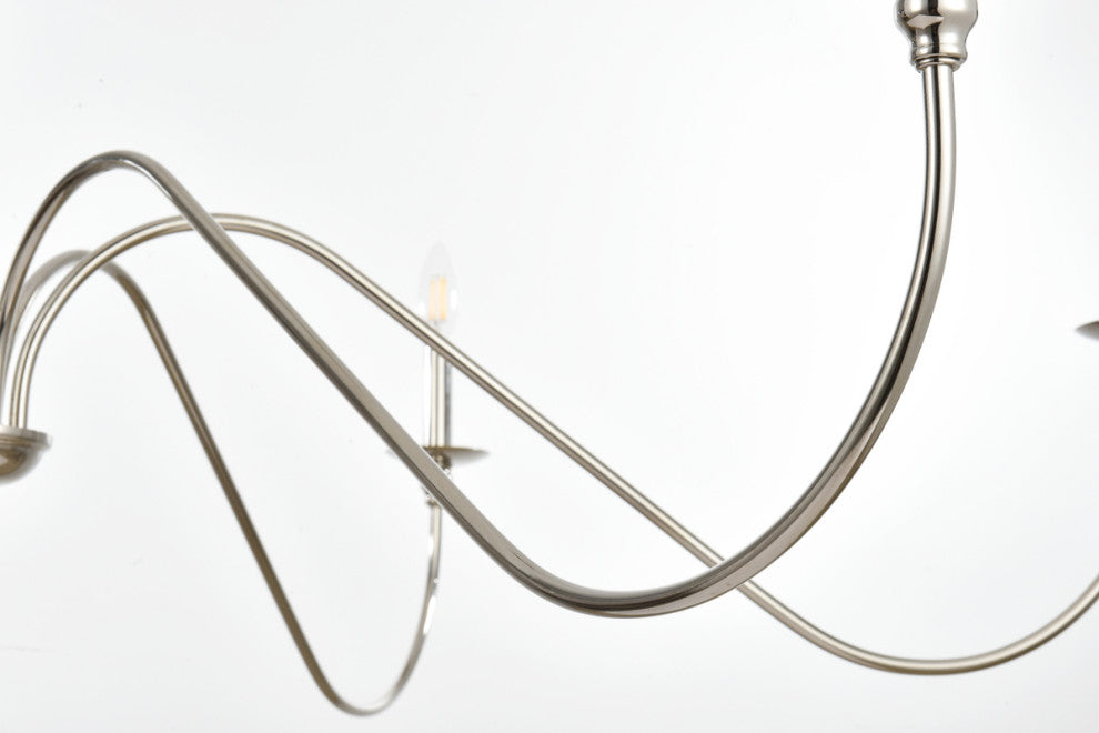 Living District Rohan 54" Chandelier in Polished Nickel