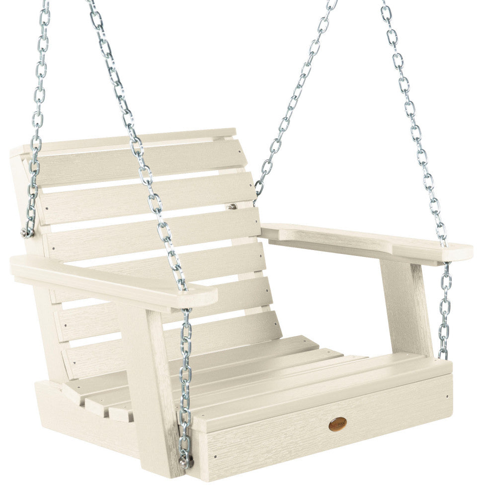 Weatherly Single Seat Swing, Weathered Acorn, Whitewash