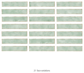 Hudson Studio Soho Brick Mint Ceramic Wall Tile