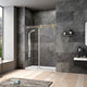 Villena Single Sliding Frameless Shower Door, Brushed Gold, 60"