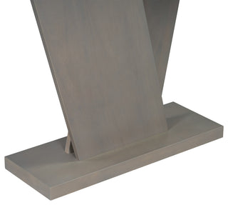 GDF Studio 60 inches V-Base Wood Console Table, Gray