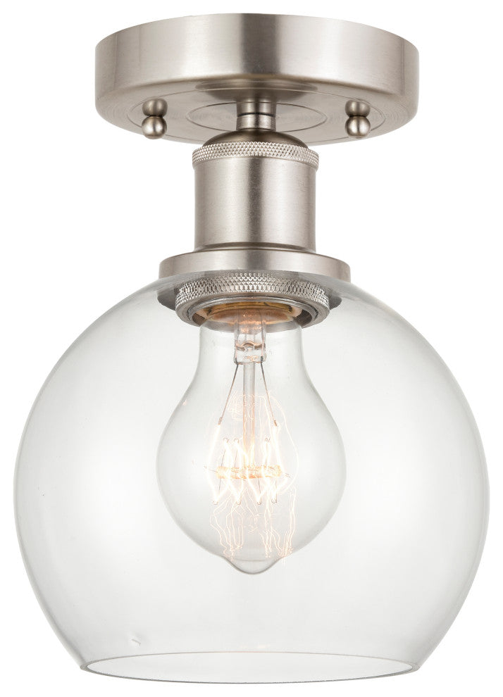 Innovations 616-1F-SN-G122-6 1 Light Semi-Flush Mount, Brushed Satin Nickel
