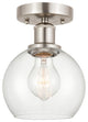 Innovations 616-1F-SN-G122-6 1 Light Semi-Flush Mount, Brushed Satin Nickel