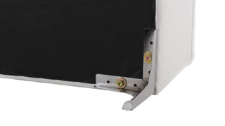 Madelyn Modern Storage Bench With Stainless Steel Legs, Bright White