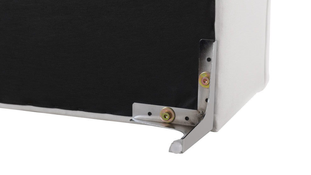 Madelyn Modern Storage Bench With Stainless Steel Legs, Bright White