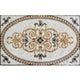 Arabesque Marble Rug Mosaic, Sand, 35"x24"