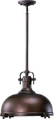 16.5" Hinge Pendant, Oiled Bronze