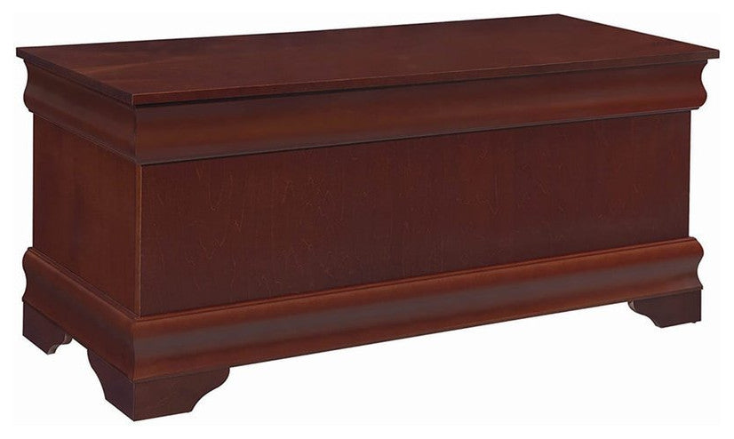 Coaster Pablo Traditional Rectangular Wood Cedar Chest Warm Brown