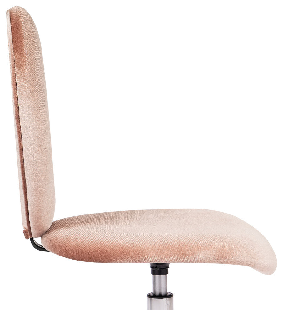 Heart 360 Degrees Vanity Chair With Adjustable Height, New Pink