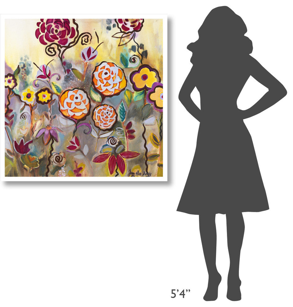 "Joyful Afternoon" Digital Paper Print by Joan Elan Davis, 38"x38"