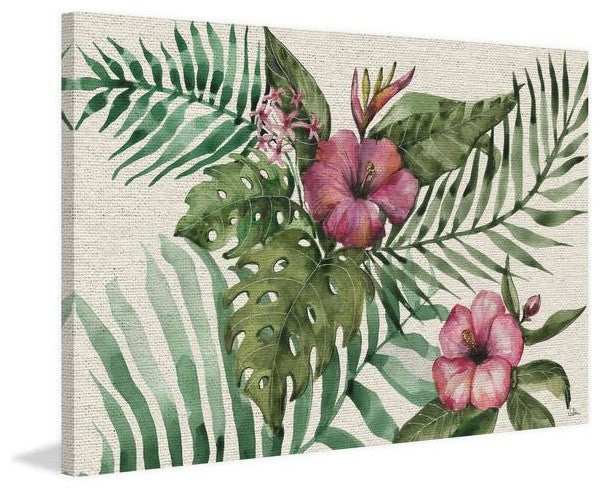 "Follaje Floral" Painting Print on Wrapped Canvas, 36"x24"