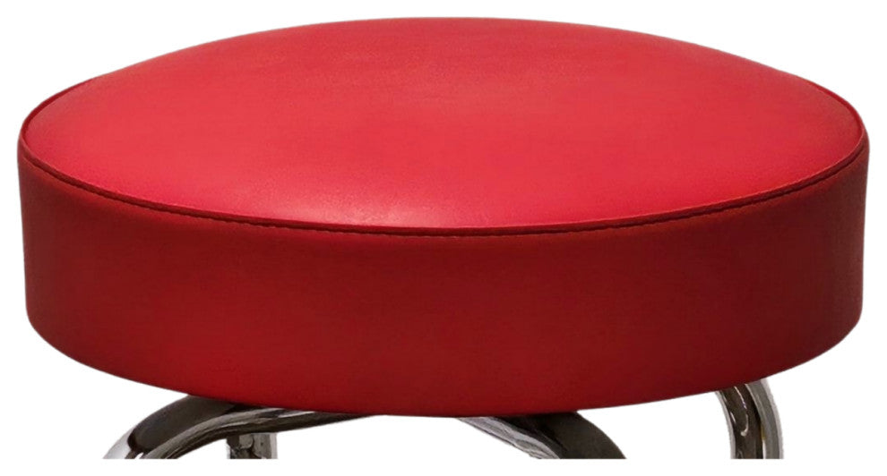 Retro Home Single Ring 30" Swivel Bar Stool, Red