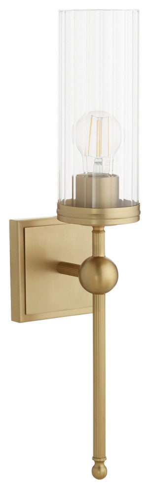 Lee Boulevard Transitional Wall Mount, Aged Brass